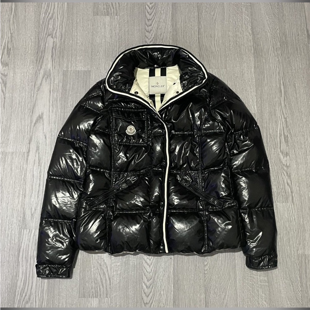 Moncler Black and Cream Puffer Jacket - Picture 10 of 11